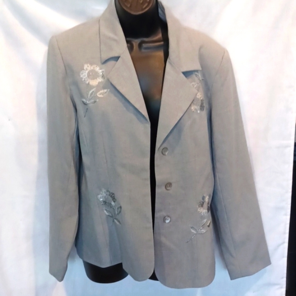 NEW! Styleworks | Beautiful Vintage 100% Silk Beaded Sequin Short Sleeve Blouse